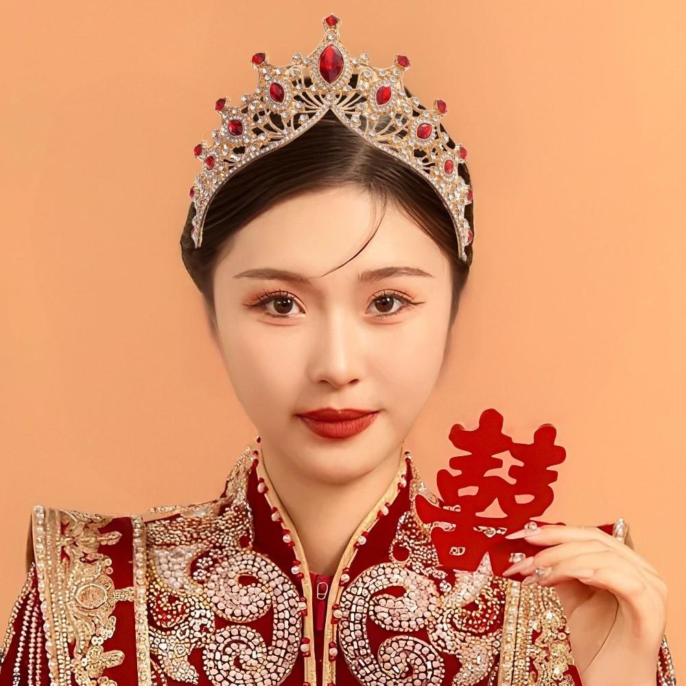 Alloy Queen Princess Crown Baroque Prom Dress Jewelry Vintage Bridal Headband  New Year