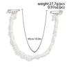IngeSight.Z 2026 Punk Hip-Hop Imitation Pearl CCB Beads Chain Brooches Multilayer Tassel Double Pin Brooch Suit Clothes Jewelry