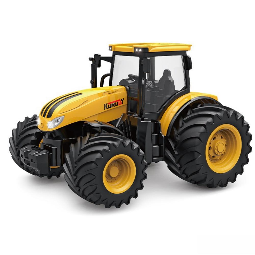 Tractor Trailer With Headlights Sound Farm Toy Set 1:24 Car Truck Farm Simulation Child's Birthday Christmas Gift