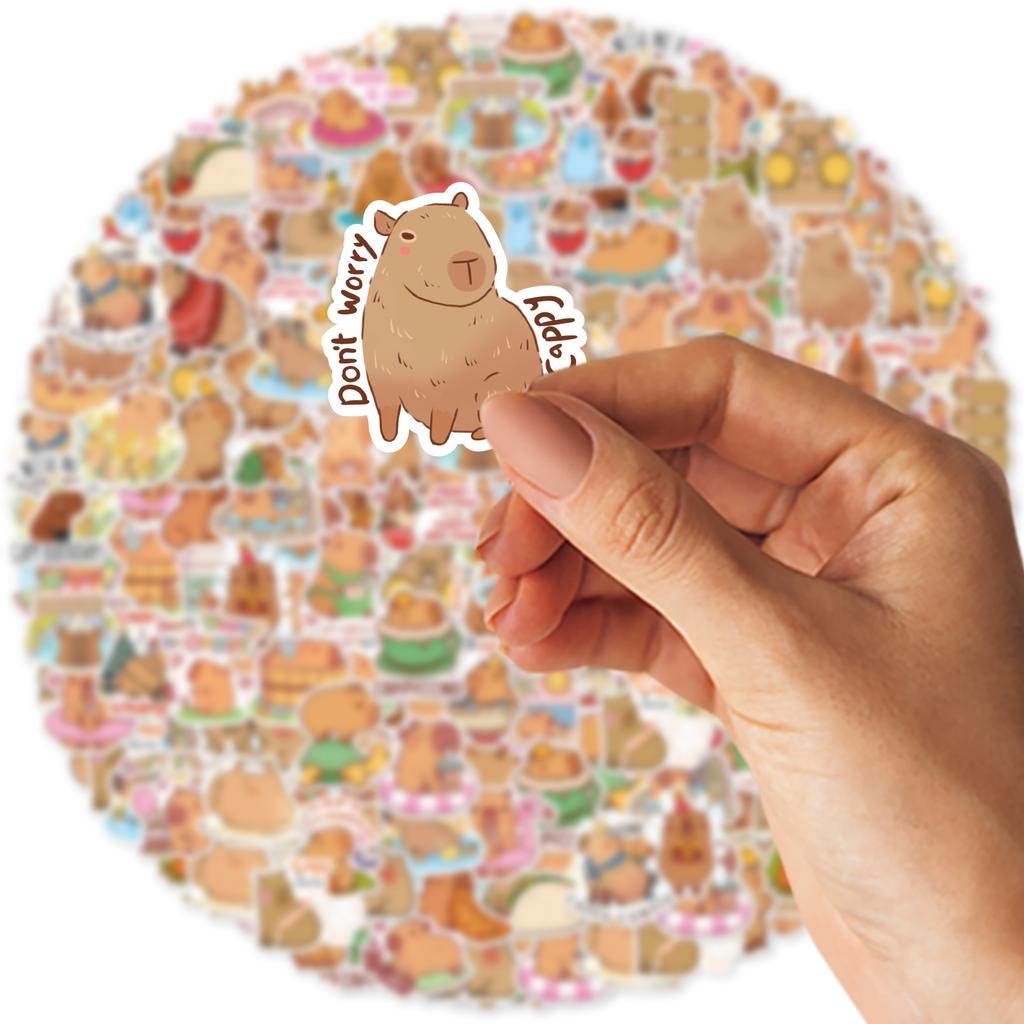 50Pcs  Of Different Capibala Cartoon Graffiti Stickers Diy Decorated Laptop Suitcase Guitar Classic Toy Waterproof Pvc Decals