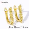 18K Gold Plated Brass Metal Earwires Basic Fasteners,Earring Fixtures,Inlaid Zircon Earring Hooks,Earring Making Supplies