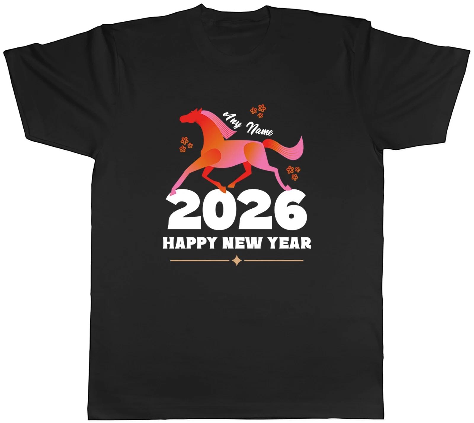 Personalised Chinese New Year 2026 Horse Mens T-Shirt Tee Gift Top S