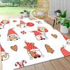 1Pc Gnome Christmas Tree Celebration Carpet Rug Soft Washable Antislip Home Living Room Sofa Mats Personalized Christmas Rug