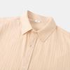 2025 Summer European & American Men's Waffle Short Sleeve Solid Color Casual Shirt