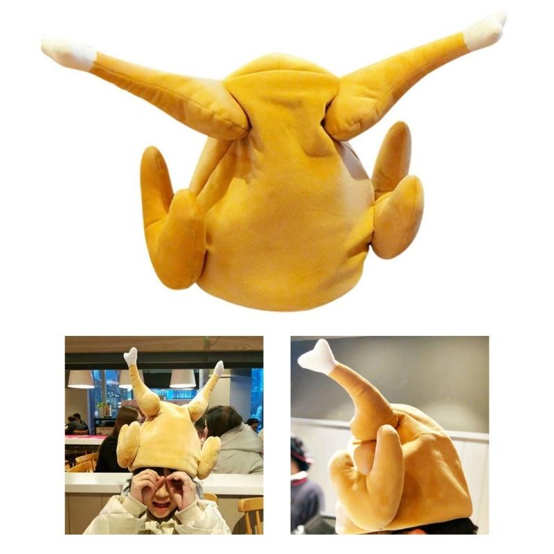 Electric Turkey Leg Hat Plush Toy With Singing Dancing And Moving Functions For Halloween Christmas Party Entertainment