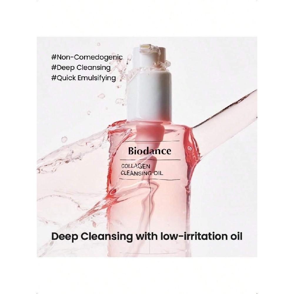 Biodance Collagen Cleansing Oil 200ml Gentle Makeup Remover Without Clogging Pores, Removes Bleackhed And Whitehead For Sensitive Skin, Oily Skin