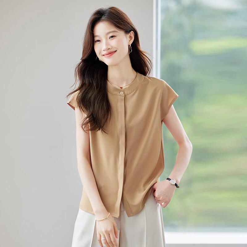 Women's Chiffon Short Sleeve Blouse with Flying Sleeves