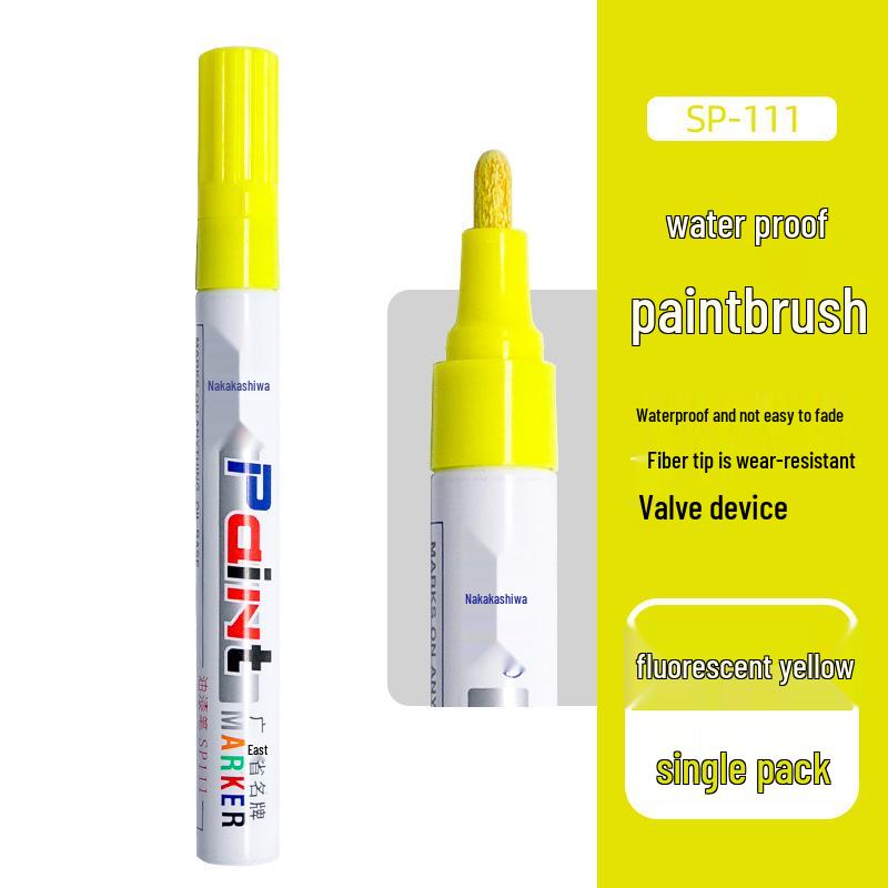 Zhongbai White Oil-Based Paint Pen SP111 for Quick-Drying Touch-Ups and Graffiti флуоресцентный желтый