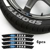 BAYR8 Car Badges Wheels Rims Stickers Auto Accessories For Ford Mustang Focus Mondeo Ecosport Fiesta Ranger Focus Fusion Mustang Kuga