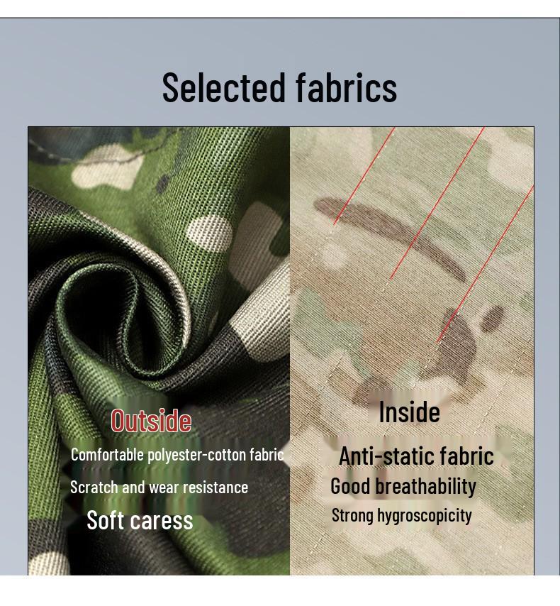 Unisex Army Green Camouflage Military Training Suit – Breathable Fitness Uniform for Students