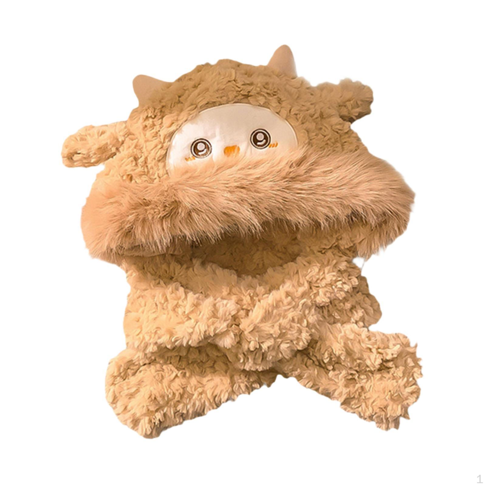 

Женский шарф с капюшоном, удобный, утеплитель для шеи с изображением животных, шапка, праздничный подарок коричневый