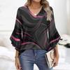 Blouses For Women Dressy Casual 3/4 Length Sleeve Womens Tops V Neck Tshirts Shirts With Flared Sleeve