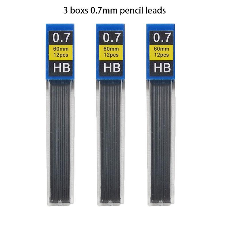 1-12Pcs 0.3 0.5 0.7 0.9 1.3 2.0mm HB Replacement Refill Leads Refill for Mechanical Pencil Drawing Automatic Pencils Stationery