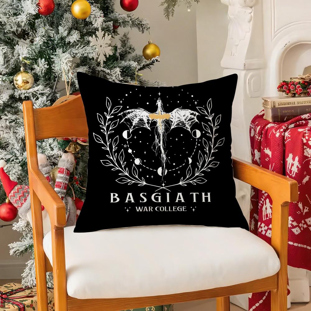 FFourth Wing Dragon Cool Dragon Wings Flying Pillow Case Silky Short Plush With Invisible Zipper Dustproof Sofa Cushion Cover