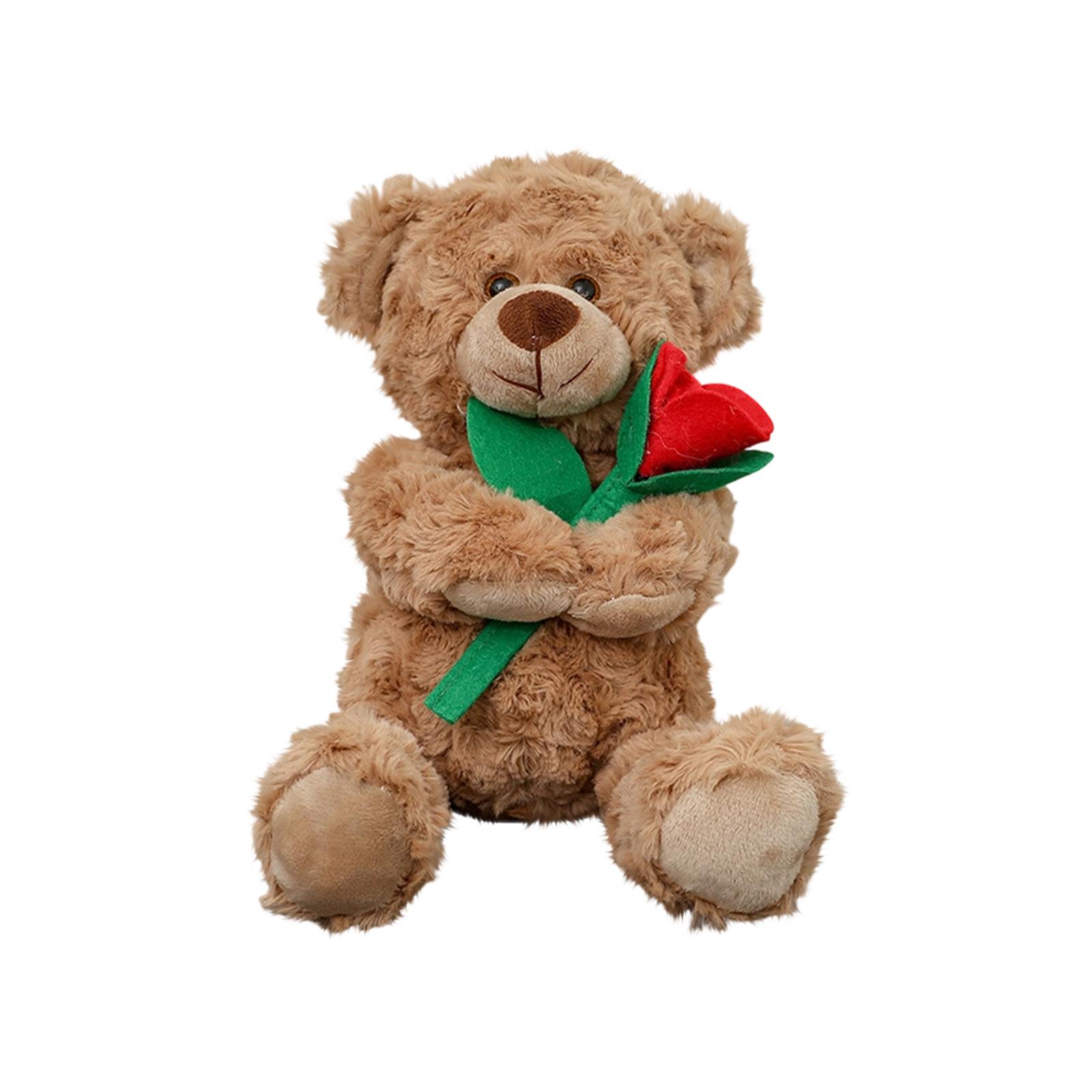 

Plush Teddy Bear Holding Heart Soft Stuffed Animal Toy for Kids and Adults Suitable for Home Decoration and Gift Giving One Size