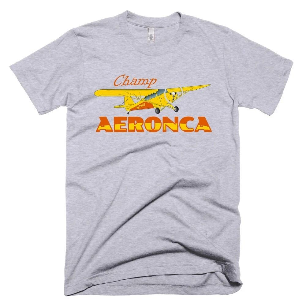 

Aeronca Champ (желтый) Футболка с самолетом - Персонализированная с номером № M