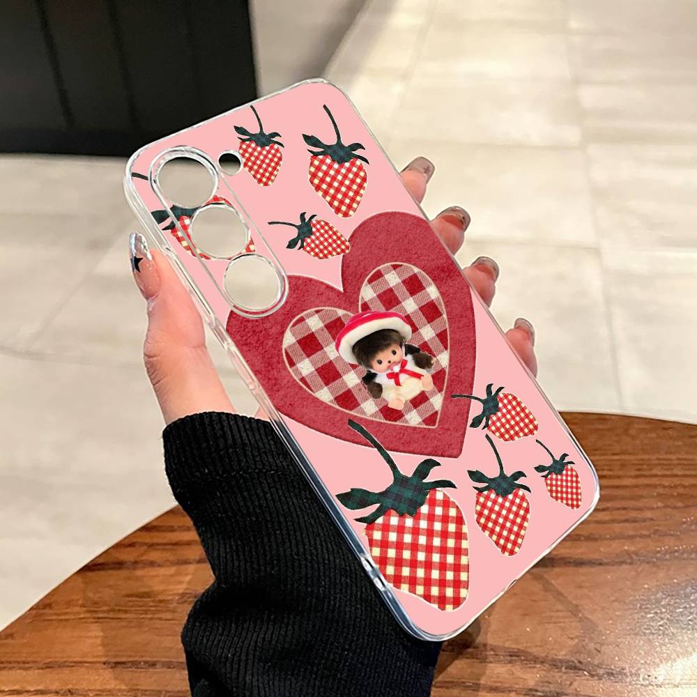 Cute M-monchhichis Phone Case For SamsungA10,12,20,21S,30,31,40,50,51,52,70,71 Transparent Cover Samsung a10