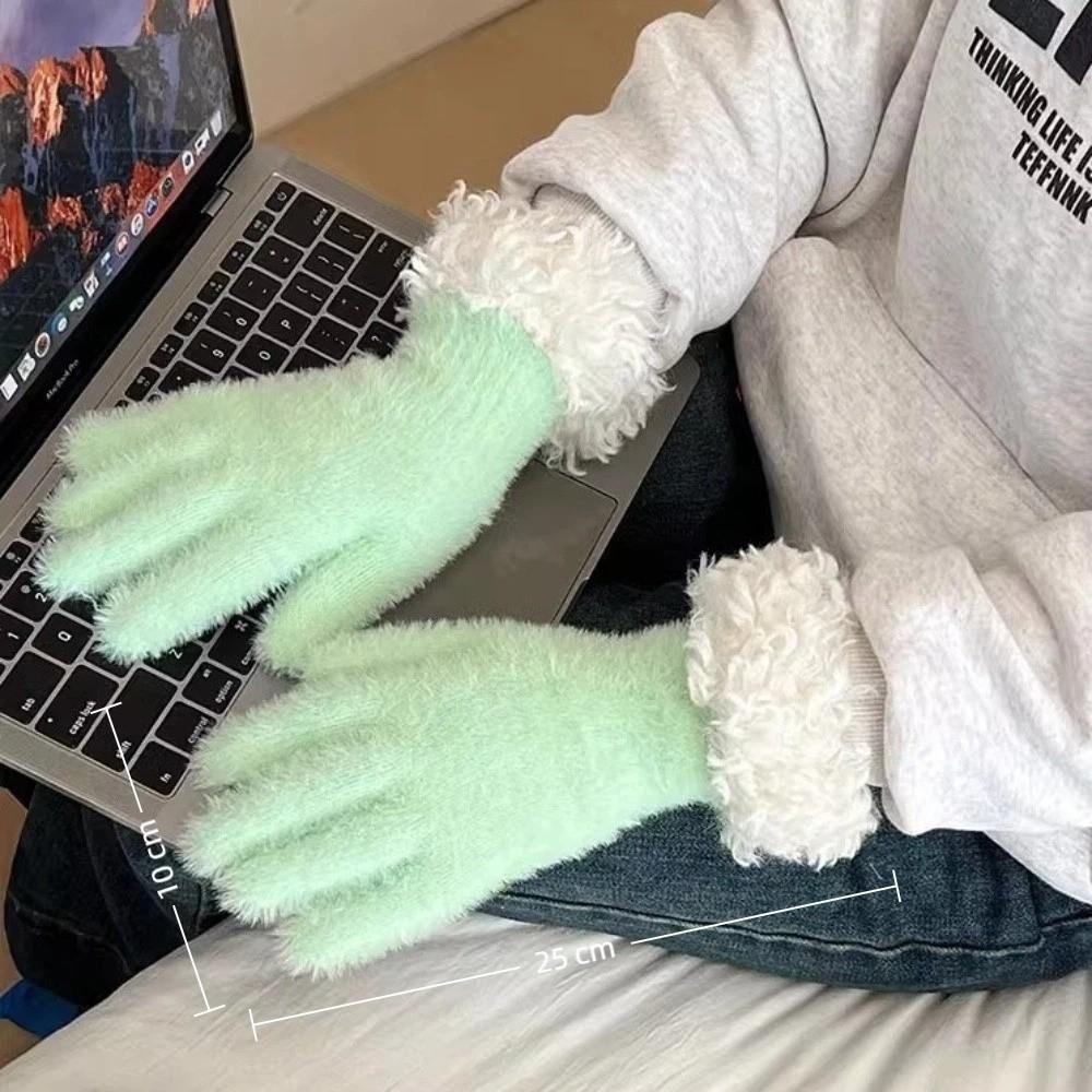 Touch Screen Cold-proof Gloves Thickened Warm Leisure Gloves Fashion Knitted Gloves  Women