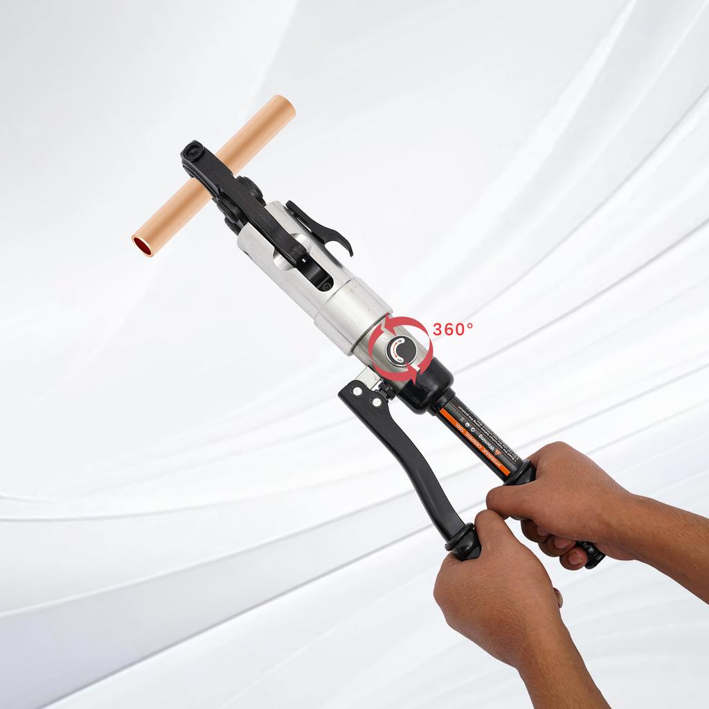 Steel Pipe Crimper,Black Hydraulic Copper Tube Crimping Tool 44*20*9cm for Pipeline Installation