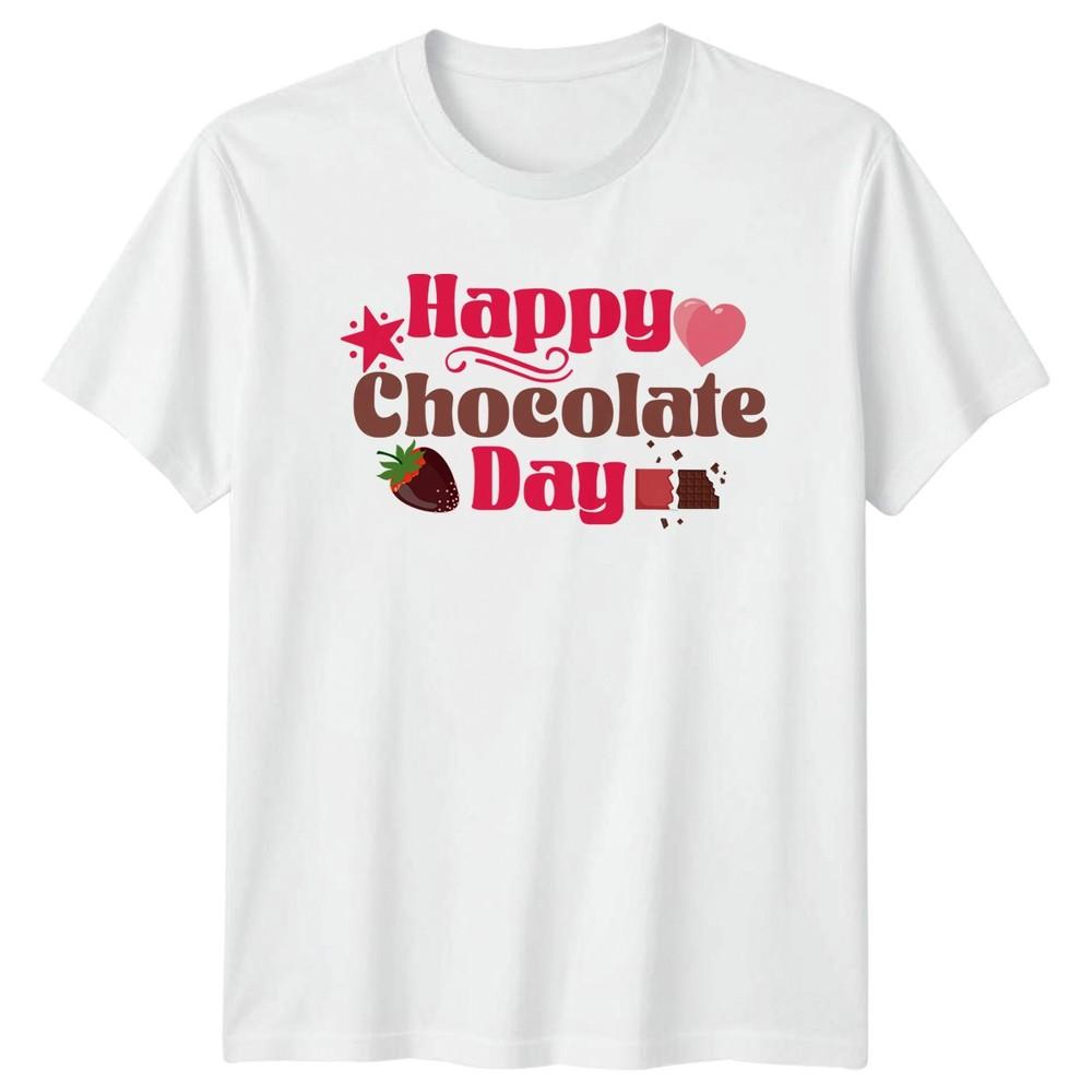 Happy Chocolate Day Unisexs TShirt Unisexs Tee Graphic Unisex Top S