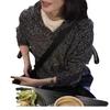 Women's High-End Speckled Grey Cashmere Knit Hooded Cardigan - Loose, Short Zip-Up Jacket for Autumn & Winter