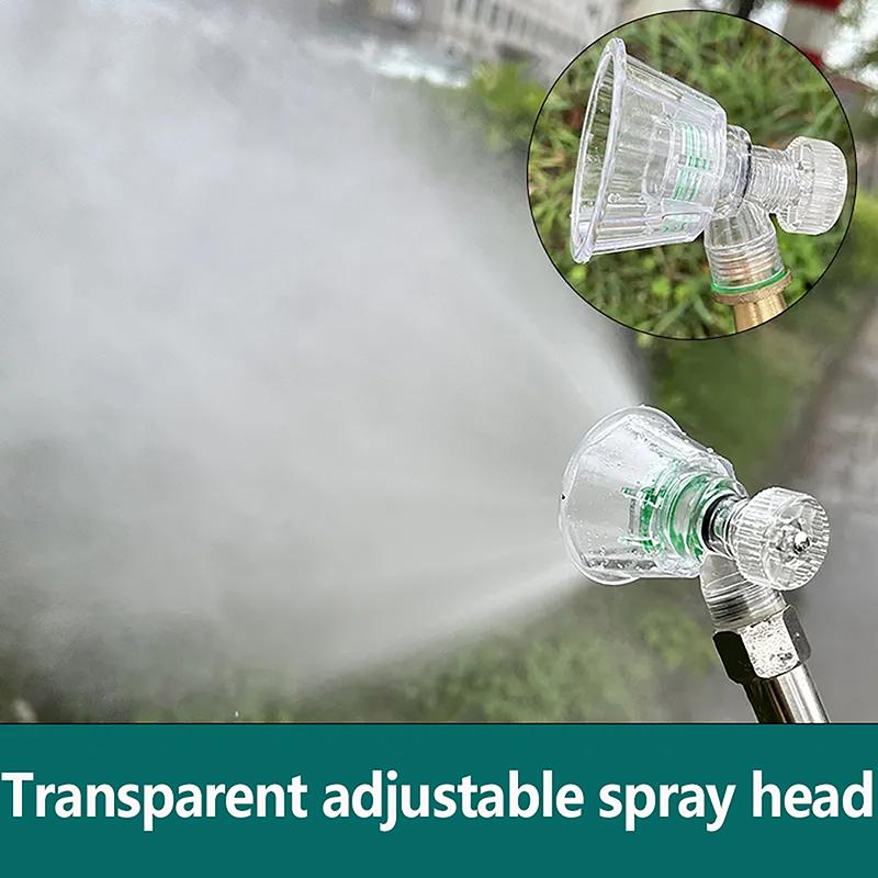 Şeffaf Yüksek Basınçlı Pestisit Püskürtücü Nozulu Sulama Ayarlanabilir Sulama Hava Vorteksi Nozulu Bahçecilik Haşere Kontrolü
