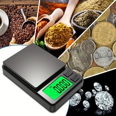 Balanza de Precisión con Pantalla LCD Retroiluminada para Pesaje Digital, Alimentos y Joyería, Balanza de Cocina, Balanza Electrónica Pequeña de Alta Precisión