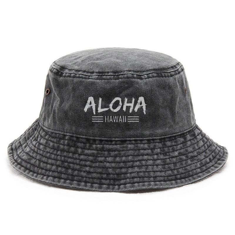 

Spirit Cotton Washed Bucket Hat Vintage Fishing Hat for Men Women Sun Protection Outdoor Hawaiian Style Beach Vacation Cap Hats чорний