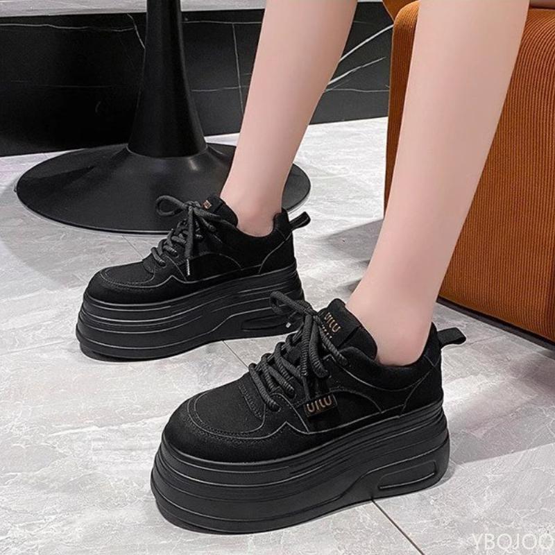 Fashion Height Increasing Thick Soled Dad Shoes for Women New Versatile Sponge Cake Casual Sports Vulcanized Shoes Platform Sneakers