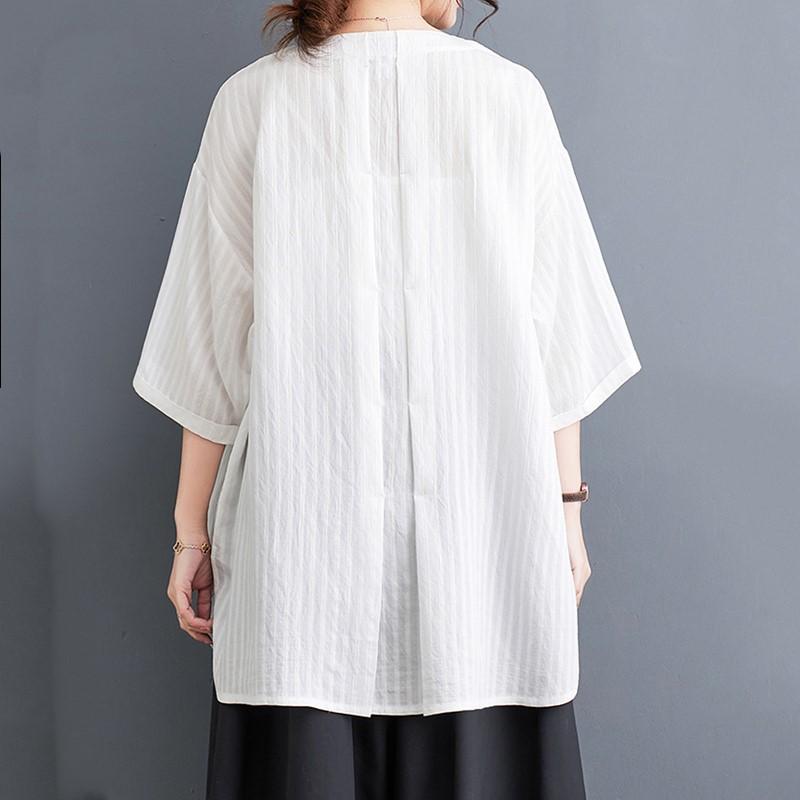 Camicie e camicette vintage in cotone a maniche corte oversize per camicetta Top estivi casual larghi da donna camicia con bottoni