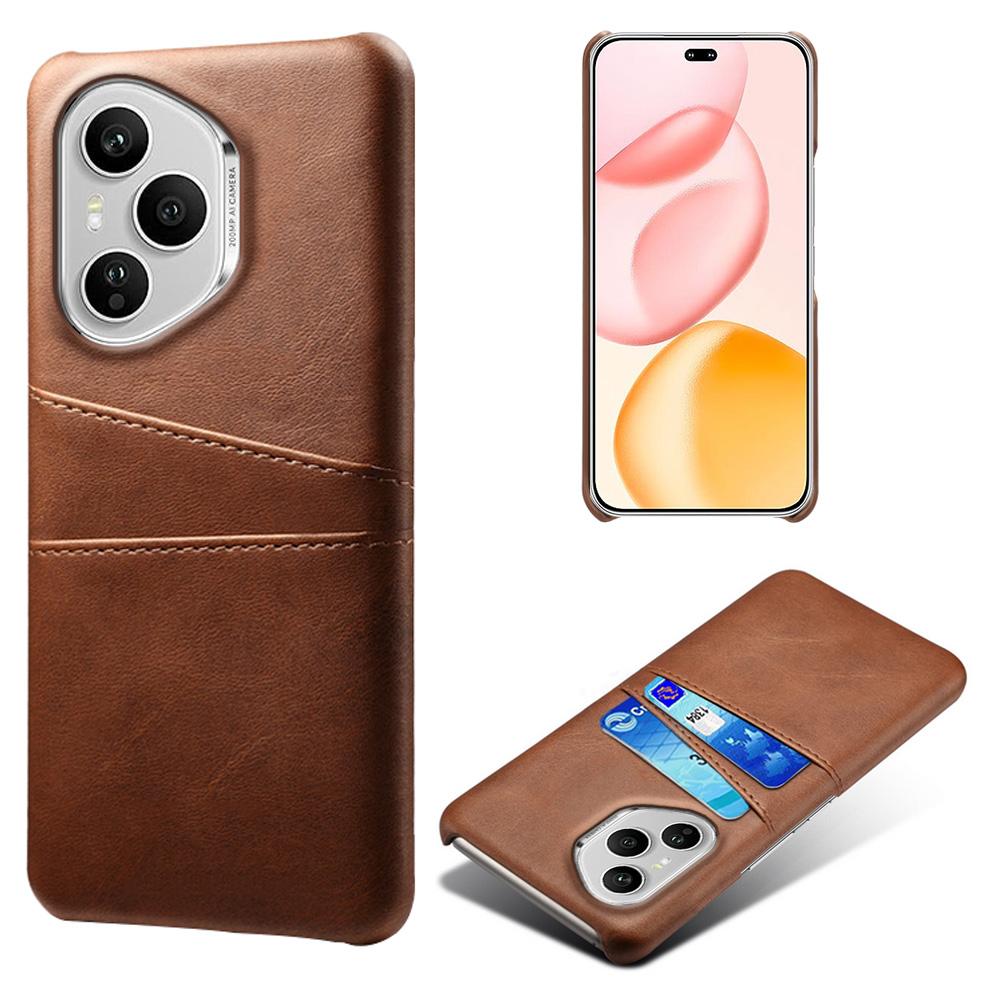 For Honor 400 Pro 5G (Global) Case Dual Card Slots PU Leather+Hard PC Phone Cover