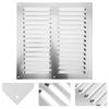 NUOLUX Air Vent Cover, Stainless Steel Ventilation Grille, Exhaust Vent Louver Grille Cover, Silver
