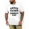 Europäische Größen Schweres Baumwollmischung Übergröße T-Shirt für Herren, Stolzer Vater Kreatives Muster Print T-Shirts für Männer, Sommer Lässig Stilvolle Oberteile