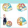 Soft Tpu Baby Teething Ball Colorful, Gripping, Crawling And Sensory Development Toy With Small Rolling Balls