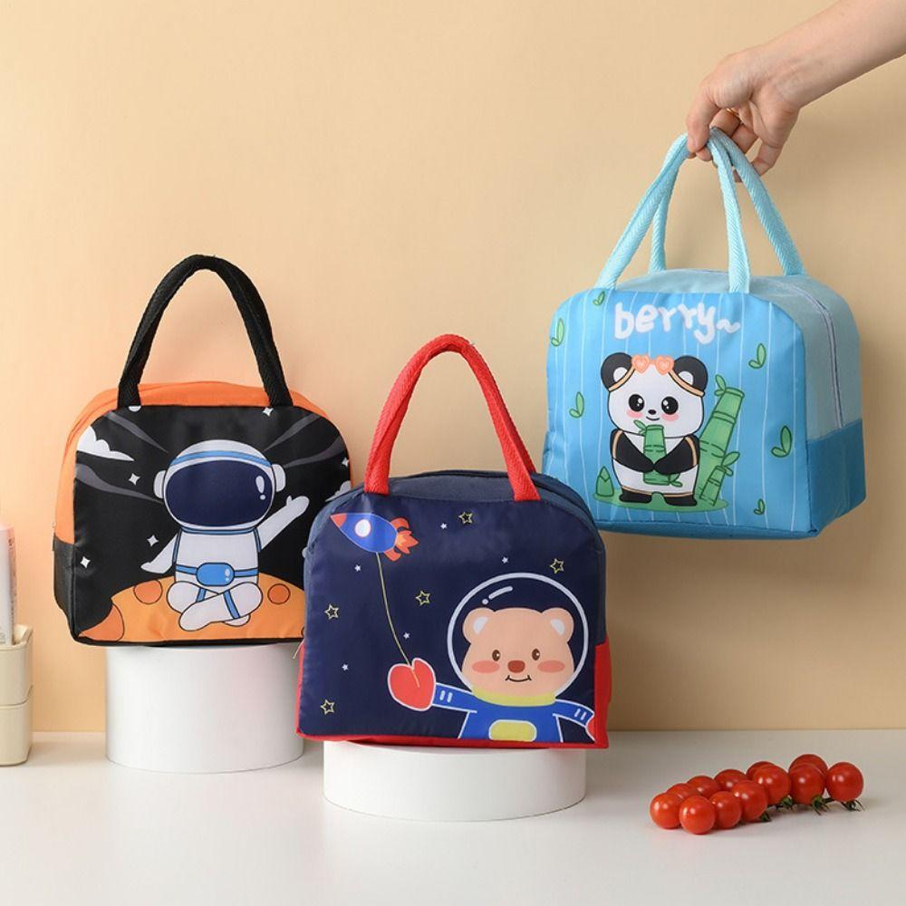 Cartoon Thermal Meal Tote Bag Thickened Portable Lunch Box Practical Food Storage Bag  School