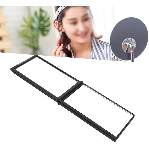 4 Way Mirror, 360 Degree Handheld for Self Hair Cutting - Portable Foldable Makeup Mirror to See Back of Head, Great Gifts for Men & Women