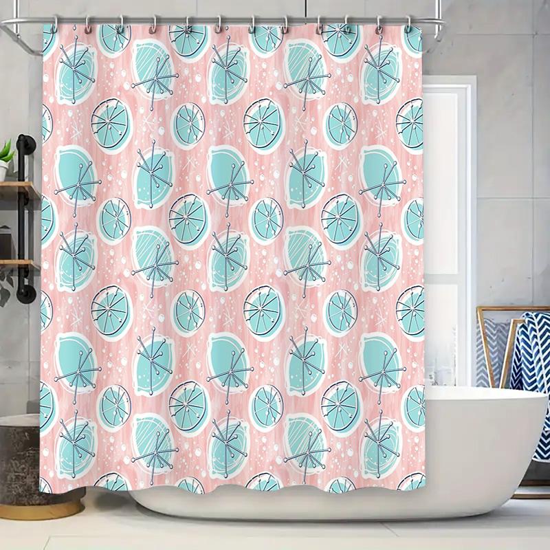 

Floral Shower Curtain Botanical Pattern Nature Decor Bathroom Fabric Waterproof Vintage Farmhouse Wall Art Home Decor 90x180cm