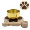 Mini Orin Set with Rainbow Bridge Bell and Paw Mat, Pet Buddhist Altar Accessories, Soothing Sound, Perfect for Keeping Your Pet Altar, Dog or Cat Mem