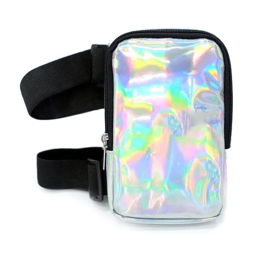 Women's Holographic Thigh Bag Adjustables Straps Waist Pouch For Outdoor Waterproof Running Leg Bag Sports Mobile Phone Holder
