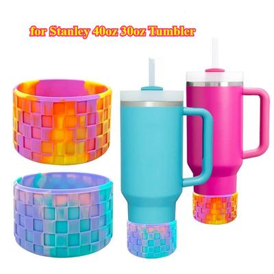 Capa de Silicone para Copo Stanley 40oz 30oz Protetor de Fundo para Garrafa de Água Bumper de Silicone Tampa de Silicone para Copo Acessórios de Cozinha