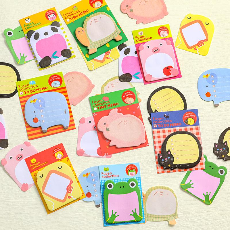 Korean Animal-Shaped Sticky Notes: Cute & Creative Memo Pads for Students