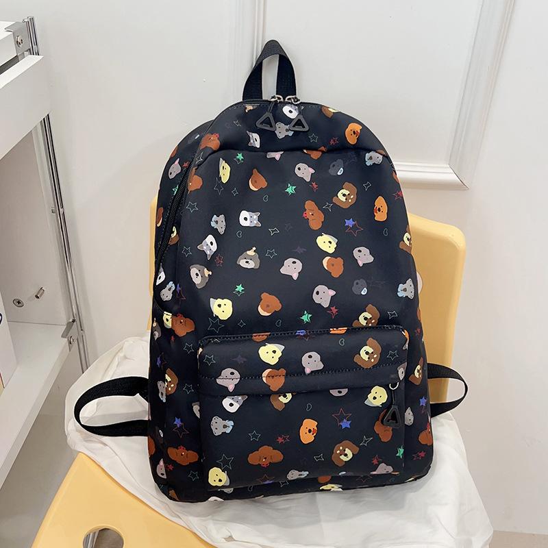 Cute Cartoon Puppy Dog Print Backpack Large-Capacity Casual Student Schoolbag  Delicate Personality Trend Travel Bag Gift