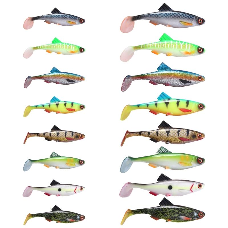 Fishing Lures Soft Casting Fishing Lures Simulation Swimbaits, 14cm 20.3cm Soft Baits Swimming Lures Slow Sinking Lures