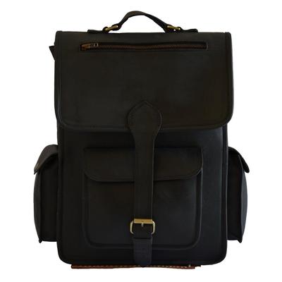 Leather Backpack Laptop Men Travel Rucksack School Vintage Shoulder Bag