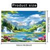 1 banner with mountain view background wall decoration, birthday and anniversary celebration supplies, holiday accessories