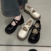 Two Wear Small Leather Shoes Female British Style 2025 New Versatile French Loafers Retro Shallow Mouth Mary Jane Single Shoes