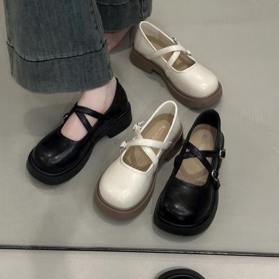 Two Wear Small Leather Shoes Female British Style 2025 New Versatile French Loafers Retro Shallow Mouth Mary Jane Single Shoes