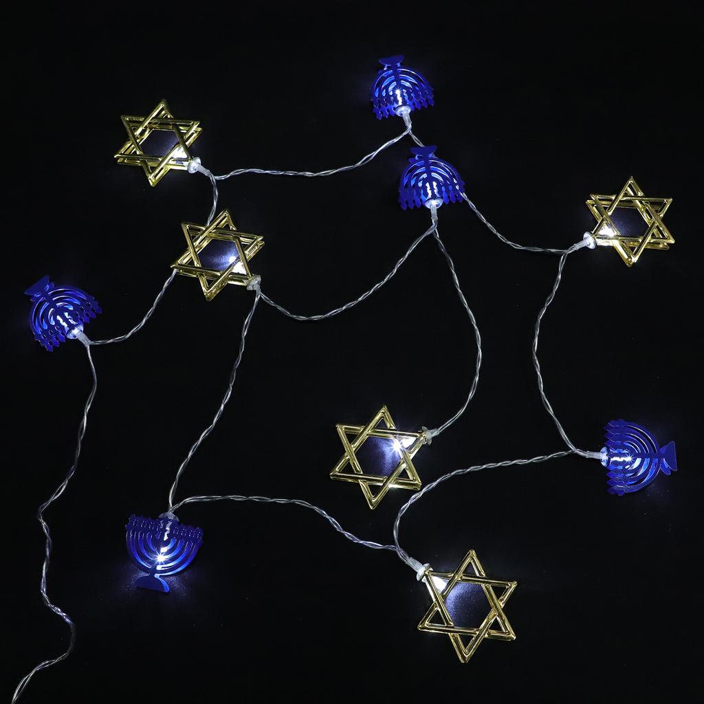 Hanukkah Star String Light Powered Fairy Light Chanukah Decorations Powered Hanukkah Fairy Lights