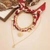 IngeSight.Z 3 Pcs/Set Bohemian Charm Ribbon Necklace Women Gold Color Sun Flower Moon Heart Pendant Choker Necklace Jewelry Gift