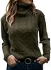 2026 Autumn/Winter Retro High Neck Solid Color Knit Sweater for Women